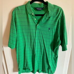 Green & Blue Stripe Polo Golf Ralph Lauren Shirt